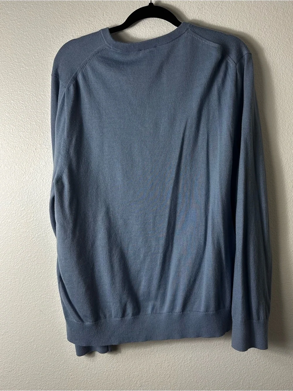 Calvin Klein Men’s XL Slate Blue Crewneck Sweater Wool Blend Lightweight